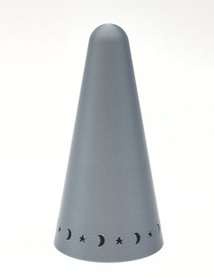 Lava Wizard Lamp Cap Top Only Replacement Plastic 3D Printed Stars & Moons GRAY