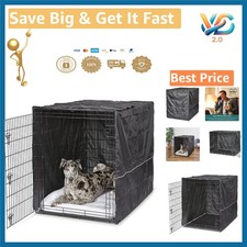 XXL Dog Crate Cover Black Polyester Fits 54-Inch Giant Dog Cages
