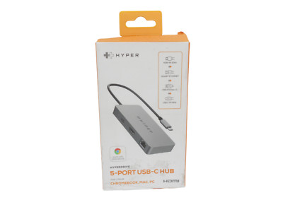Hyper 5-Port USB-C HUB - HDMB2- Chromebook, MAC, PC -  Open Box