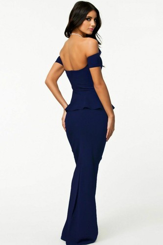 Women's Off Shoulder Maxi Long Dresses Sexy Evening Party Cocktail Prom Gown XL - Picture 4 of 9