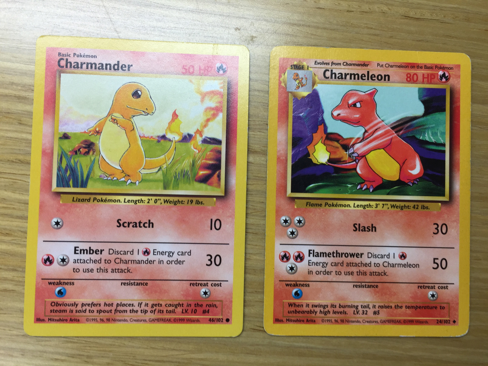 RARE!!!! CHARMELEON POKEMON CARD 24/102 & CHARMANDER 46/10 SP/NM | eBay