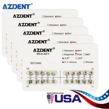 5Pack Dental Orthodontic Metal Brackets Braces Mini Roth 0.018 Hooks 345