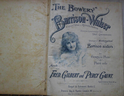 27 x Noten: The Bowery Barrison-Walzer / Wiener Couplets für Pianoforte und Gesa
