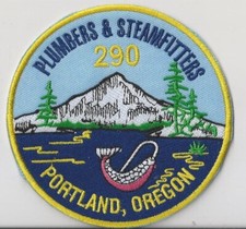 Plumbers & Steamfitters UA Local 290 Portland Oregon Pipefitters Union Patch