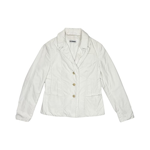 Jil Sander, Vintage Jil Sander Jacke Damen Small Weiß Made In Italy Leicht