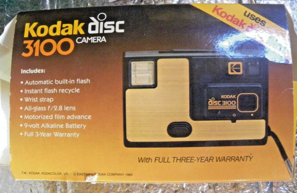 Kodak Disc Film & Kodak 3100 Camera with Original Box & Directions - Image 2 of 4