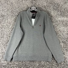 IZOD Advantage Performance Stretch 1/2 Zip Crewneck Gray Men  s M Long Sleeve