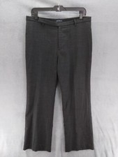 GAP Stretch Virgin Wool Blend Dress Pants Women Sz 12A Dark Gray Straight Leg