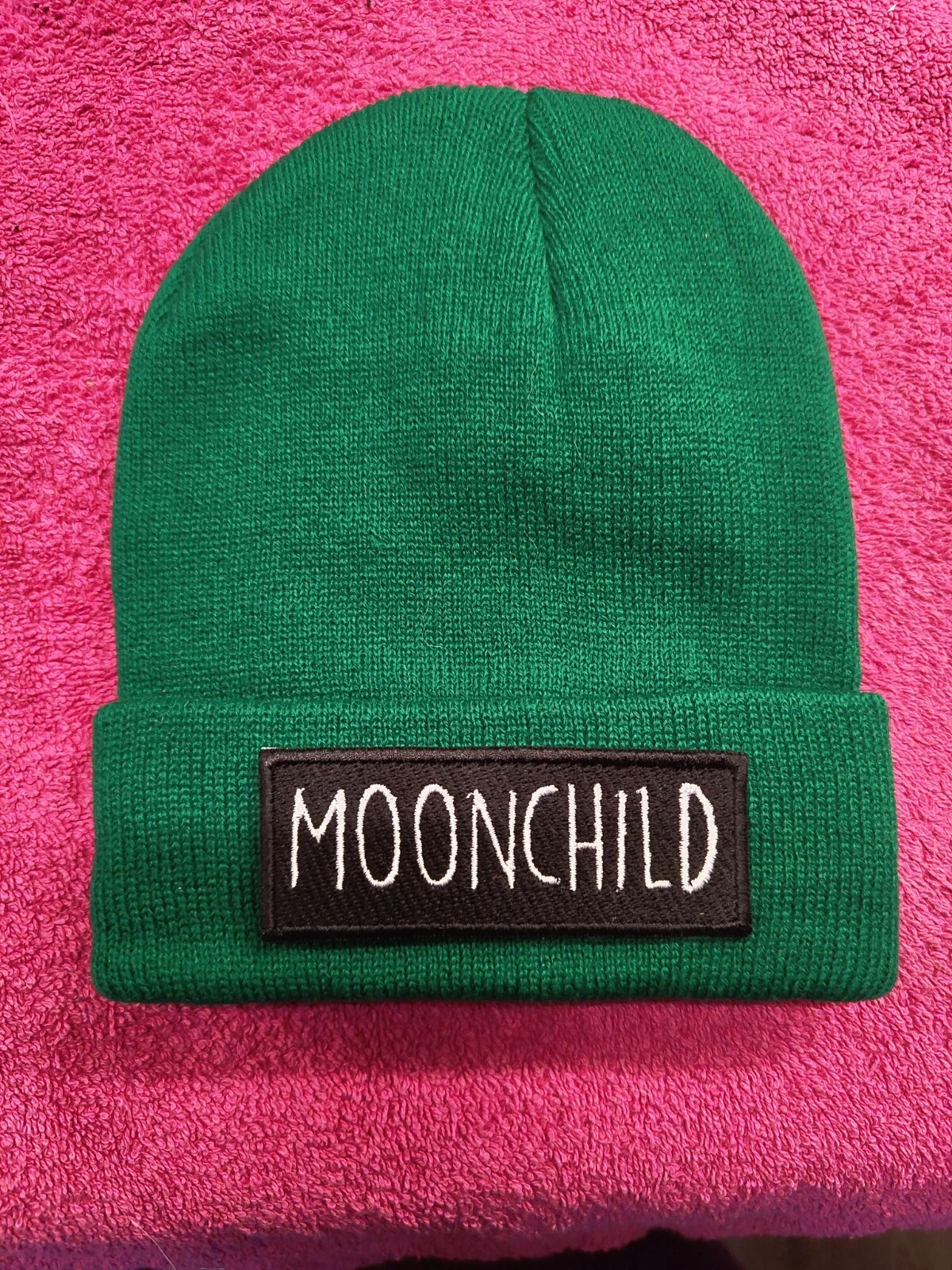 Black Gothic Embrioded hat one size black warm beanie new moonchild
