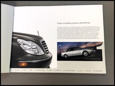 2005 Mercedes Benz S-Class 36-page Car Sales Brochure Catalog S500