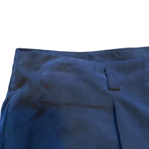 Vintage Jones New York Silk Pants Navy Blue Women’s Wide Leg Cropped 90s Size 8 - Picture 4 of 8