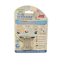 TubShroom   Chrome and White the Hair Catcher That Prevents Clogged Tub Drains