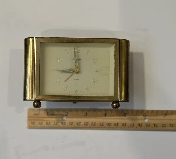 VINTAGE  Overocean Glow In The Dark Wind Up Alarm Clock Fully Functional