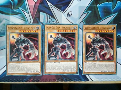 3x Ancient gear golem ultimate pound COTD-EN099 ,playset in mint
