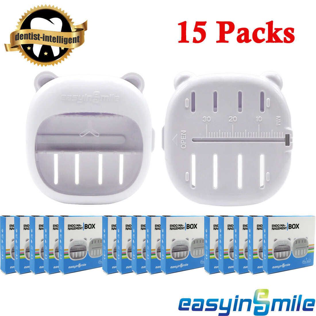 5/15Pcs Dental Endo Files Measuring Holder Sterilization Ruler Box Autoclavable