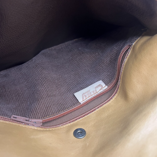 Enny Two-Toned Brown Crossbody Vintage Multi-Compartment Messenger Style Classic - Picture 8 of 13