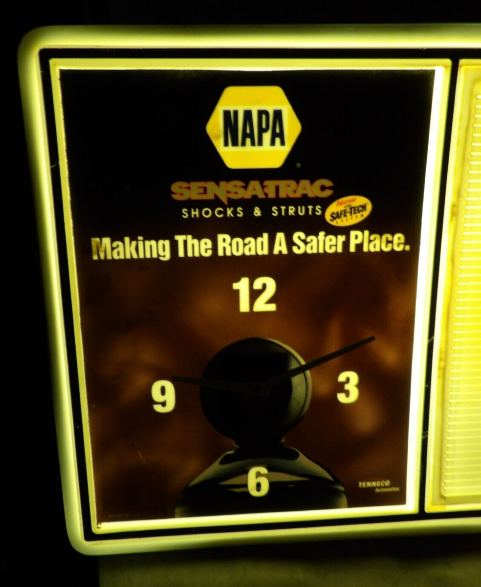 VTG NAPA Auto Parts Sensatrac Shocks & Struts Lighted Message