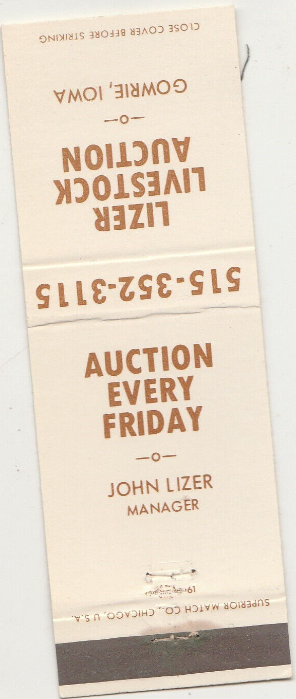 Lizer Livestock AuctionGowrieIowaIA eBay