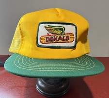 Vintage Swingster Dekalb Seed Snapback Trucker Hat Farm Yellow Mesh USA Hipster