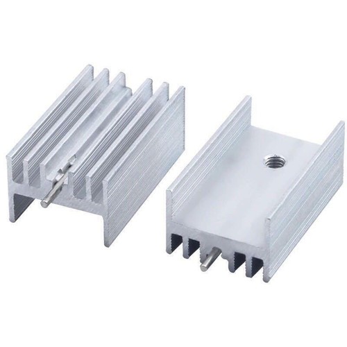 10pcs TO-220 Silver Aluminum Cooling Heat Sink Heatsink Transistor Radiator USA - Picture 2 of 2