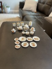 Miniature Tea Set with Flower Design 15 Pics, 3 Canister Set Different Design