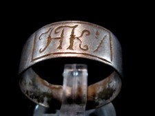 OLD VINTAGE WEDDING SILVER RING from Early 20th. Century  