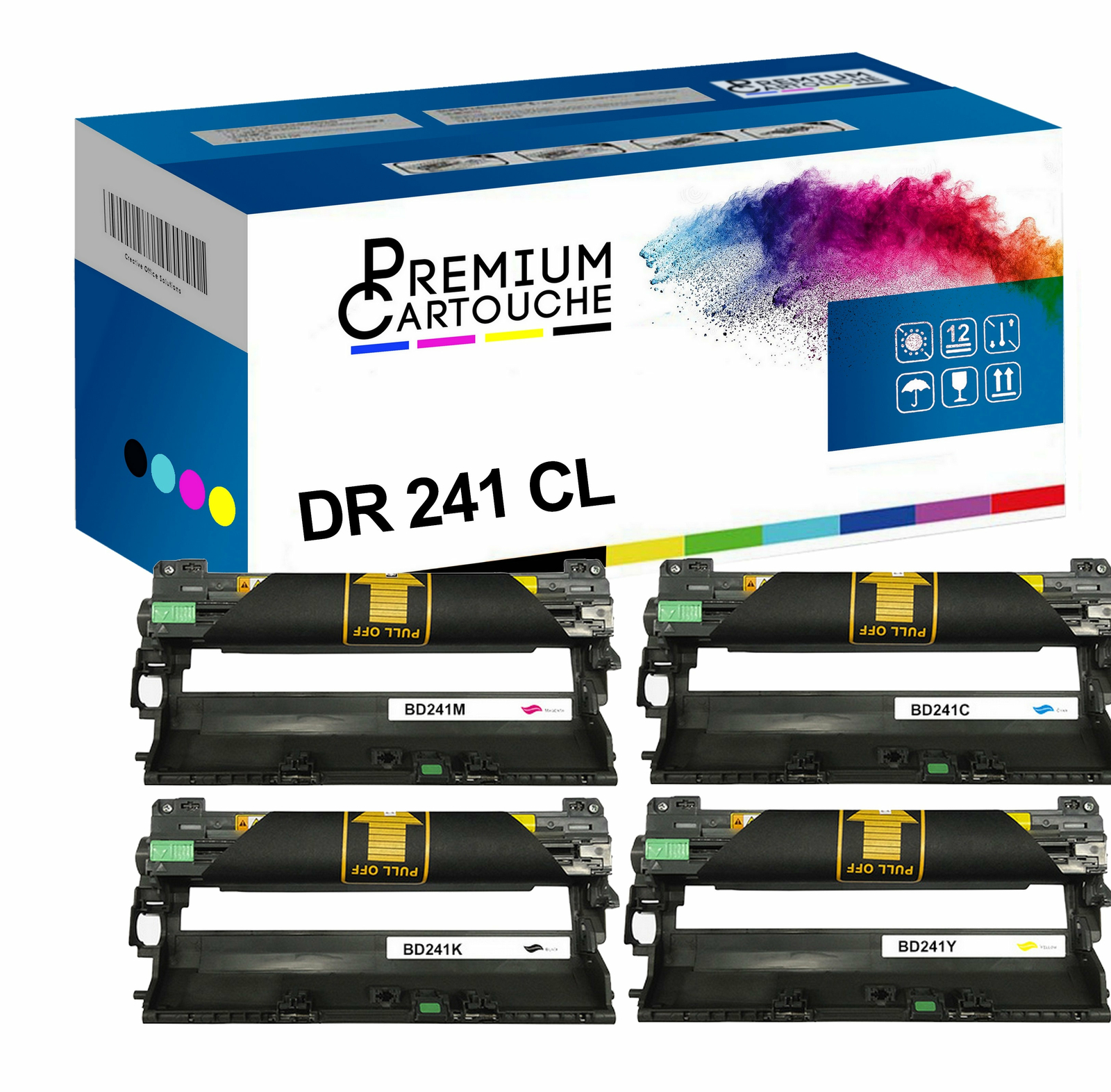 Tambours DR-241CL Premium pour Brother, la clarté d'impression haute définition