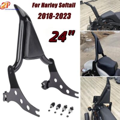 Black removable passenger backrest sissybar for Harley Sport Glide low rider