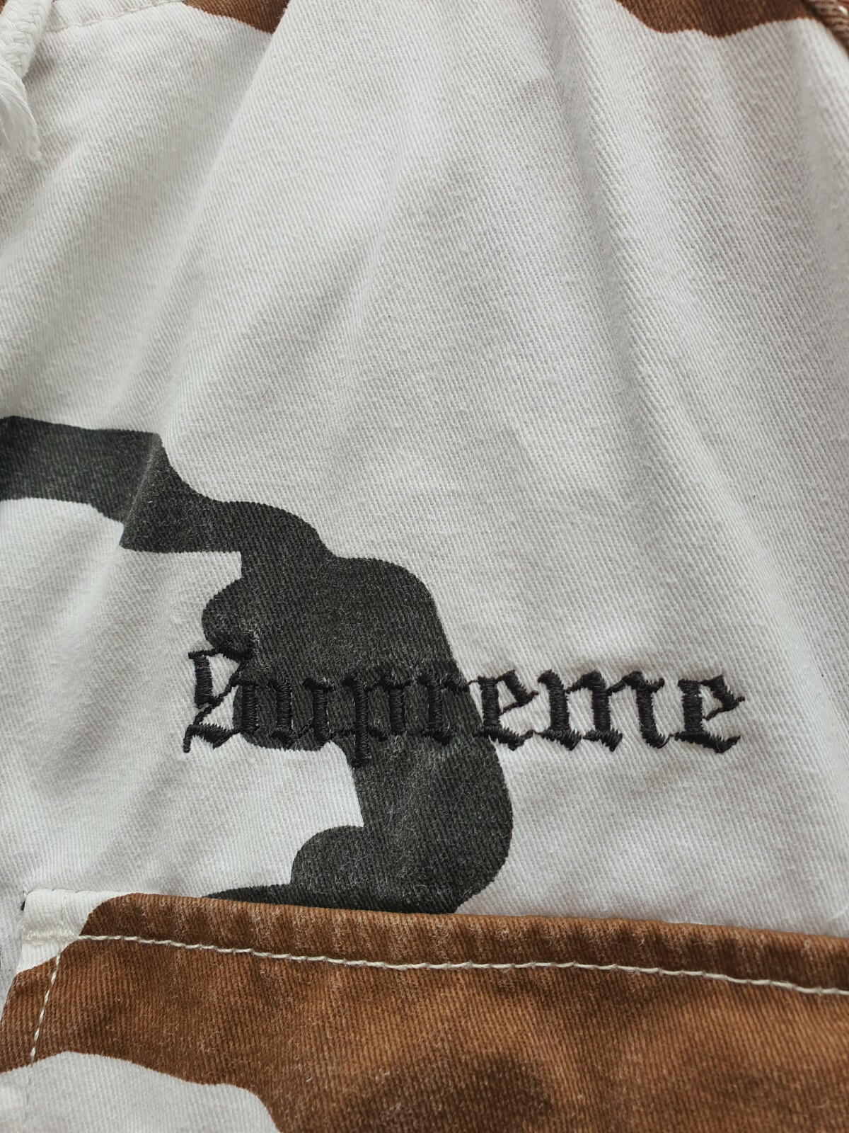 FW16 Supreme Twill Zip Up camo Parka size M medium white Rare Jacket  thumbnail 9