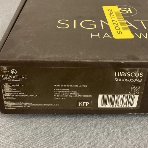 Signature Hardware 448234 Hibiscus Thermostatic Valve Trim - Matte Black - Picture 4 of 4