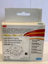 PLHS-WHT-3/4 3M * 5 PCS LOT *MTM PORTABLE LABELLER REFILL CARTRIDGES BLACK/WHITE