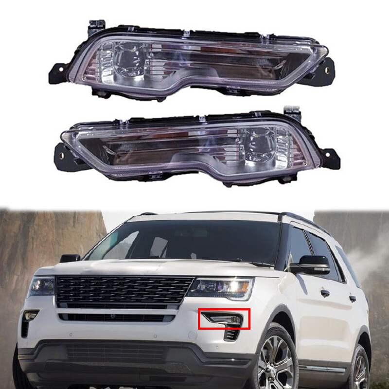 1Pair For Ford Explorer 2018 2019 Front LED Fog Lamp Daytime Running Light DRL