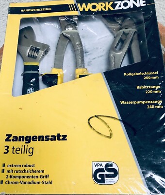 3-teiliger Zangensatz von Workzone aus Chrom-Vanadium-Stahl für Installation