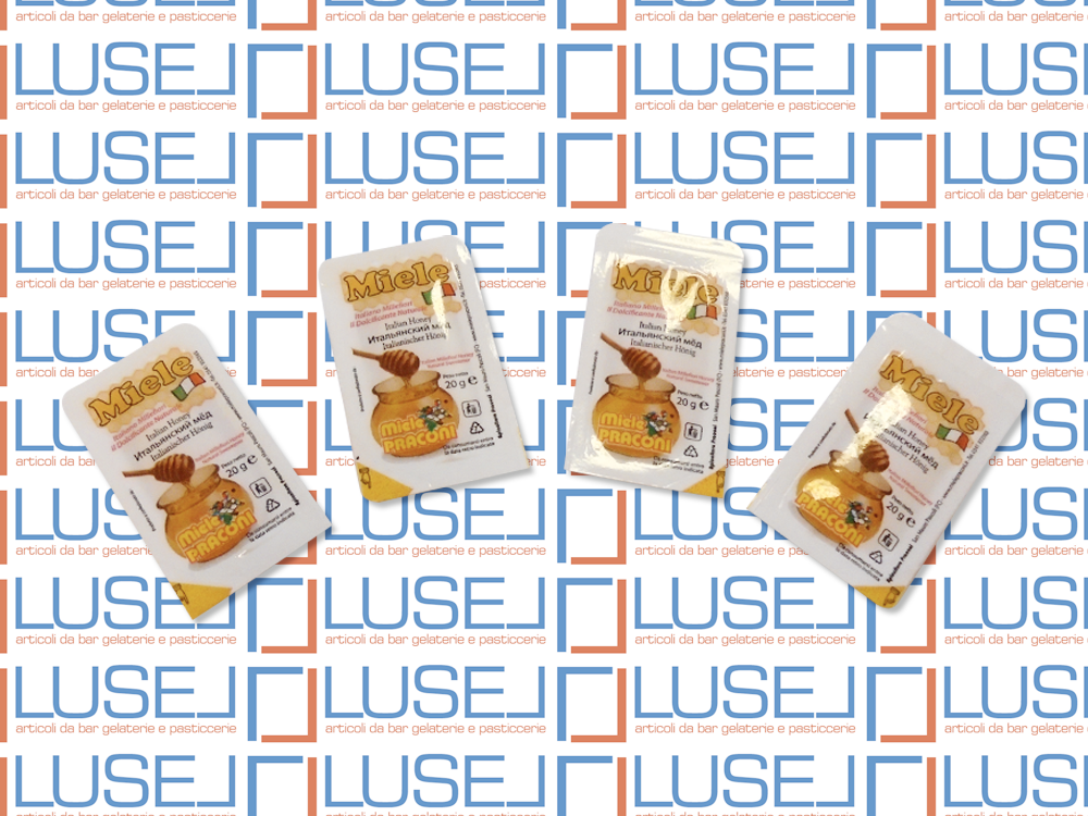 PZ 50 MIELE 100 % ITALIANO MILLEFIORI IN VASCHETTA MONODOSE DA GR. 20 HONEY