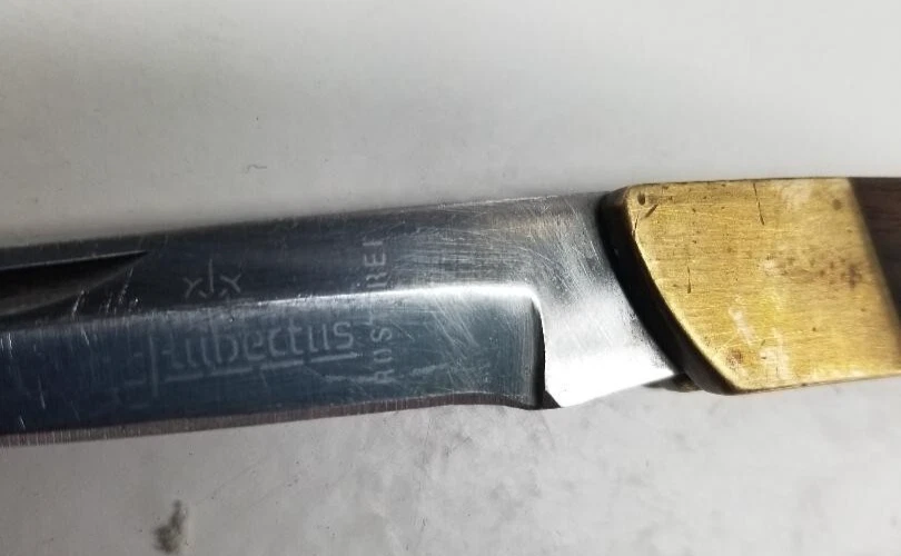 Cuchillo Plegable Alemán Original Hubertus Rostfree De Colección Foto 3 de 4