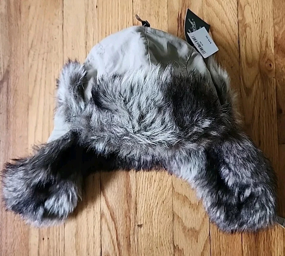 Woolrich Trapper Style Furry Hat Wool Blend Ear Flap Size S/M NEW, Faux Fur - Image 2 of 4