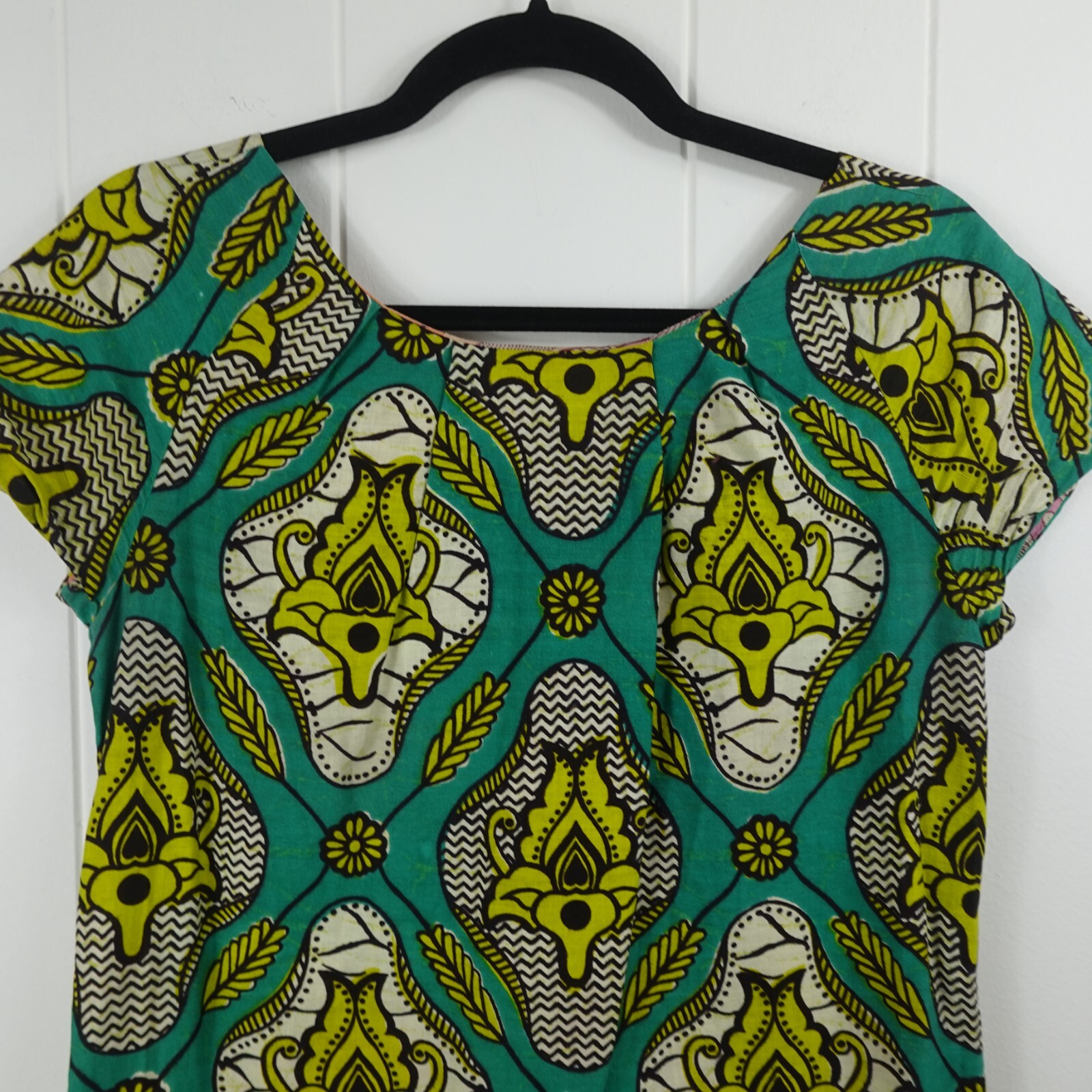 Dema Womens Abstract Floral Cotton Dress Medium