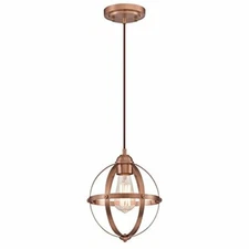 Westinghouse 6362100 Stella Mira One-Light Mini Pendant Washed Copper Finish
