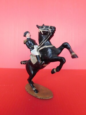 Timpo - Us Cavalerie  Nordiste  1ère Série - Cavalier Porte Etendart Cheval Noir Cabre A76179