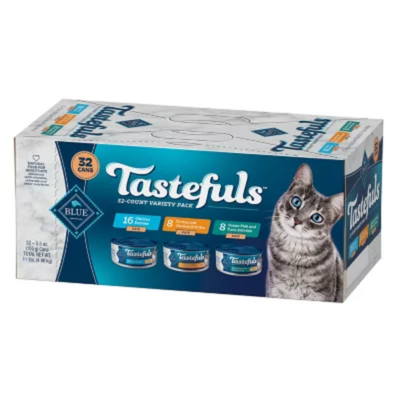 Blue Buffalo Tastefuls Pate Wet Cat Food, Variety Pack (5.5 Oz., 32 Ct.) |  eBay