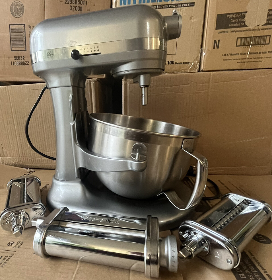 KitchenAid Pro 600 Series Stand Mixer Silver With Pasta Maker