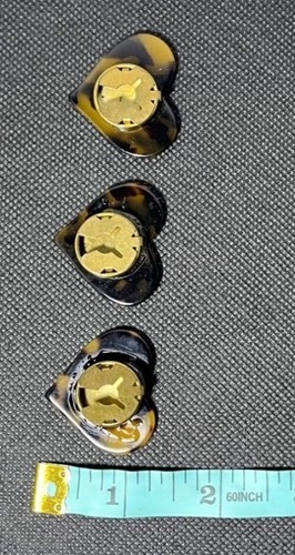 Juego De 4 Corazones Vintage Cubiertas De Botones Concha De Tortuga Estampado De Leopardo - Imagen 5 de 6