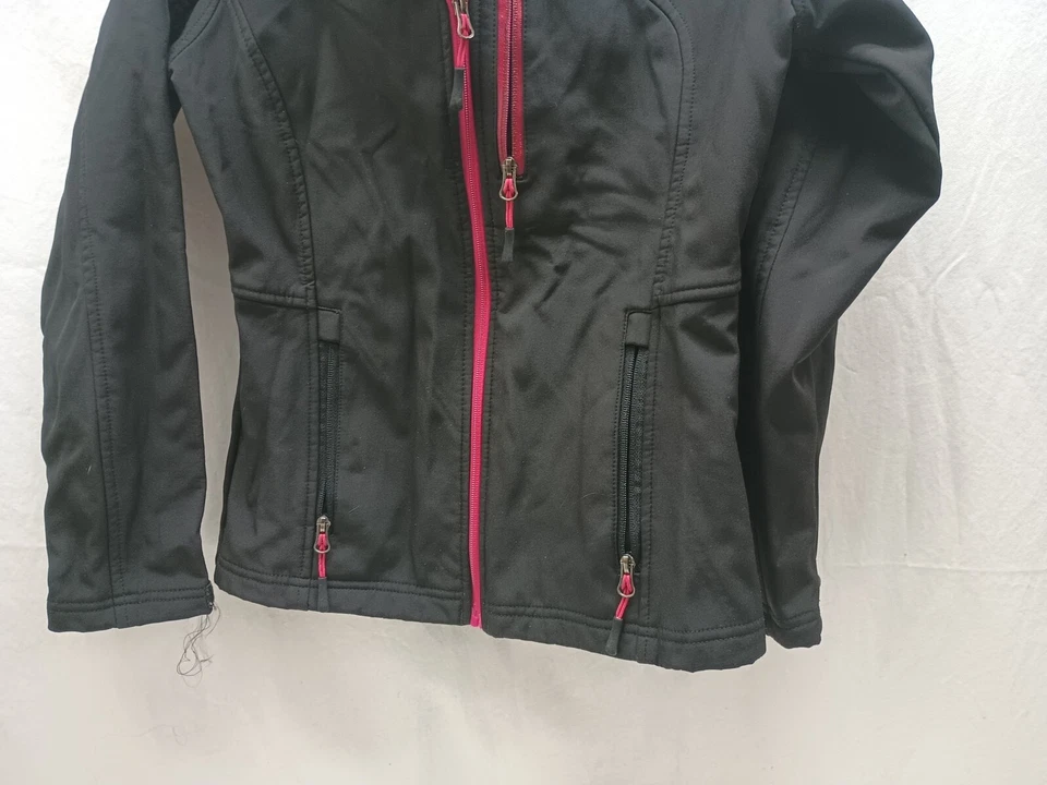 Jaqueta vertical 9, tamanho pequeno preta com forro rosa - Imagem 2 de 4