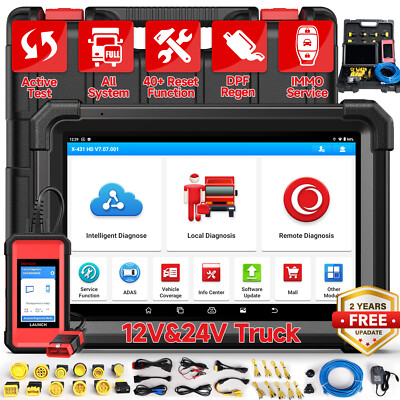 LAUNCH X-431 V+ SmartLink HD OBD2 12V 24V Heavy Diesel Truck Scanner Tester Tool