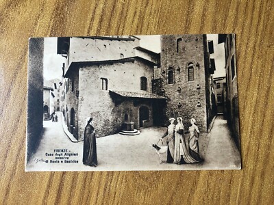 AK FLORENZ HÄUSER DER ALIGHIERI DANTE UND BEATRICE REISTE 1913 44