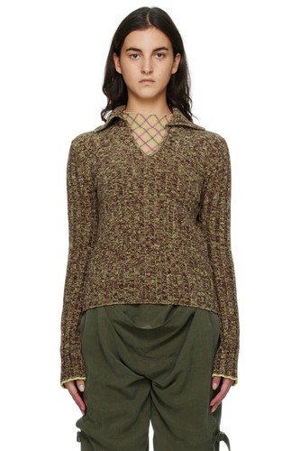 Acne Studios Brown V-neck Sweater Size Small
