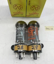 Pair of JJ 6V6 Tubes Tested and Matched (k)