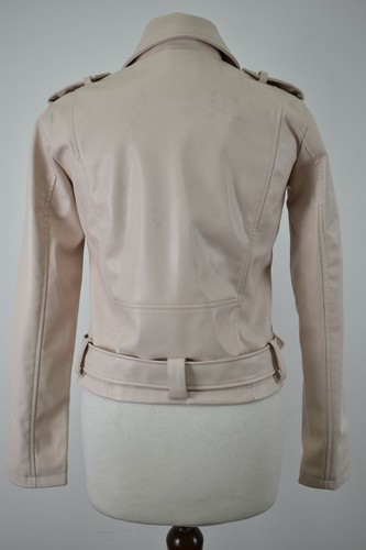 NEW LOOK Pink Faux Leather Biker Jacket 