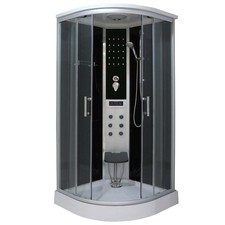 Cabina box doccia idromassaggio led 90x90 o 100x100 con sistema quickline|sa