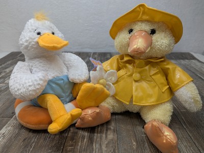 Easter Ducks Plush 2 Pcs! Raincoat w/Flower & Butterfly+ Ganz On Swim Tube *READ